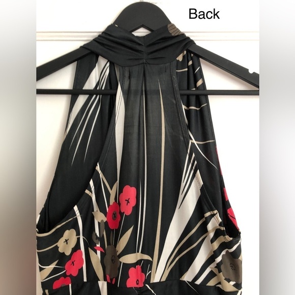 QED LONDON Floral Boho Maxi sleeveless dress empire waist Built in bra. Small - Picture 4 of 9